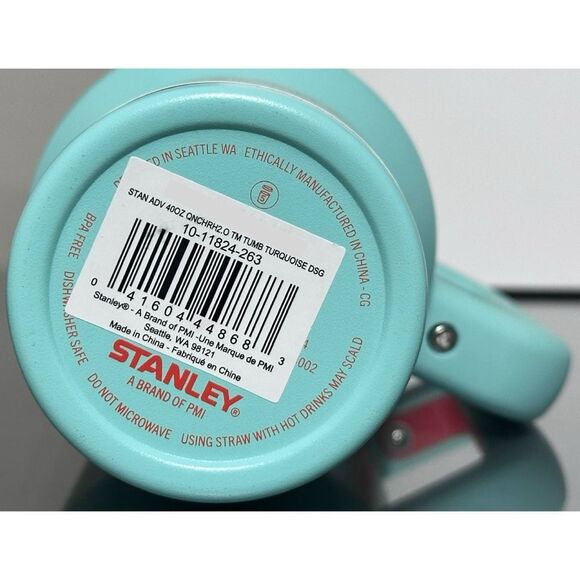 Stanley Quencher H2.0‎ FlowState 40oz Tumbler, TURQUOISE MOOLAH COLLAB - Picture 4 of 4